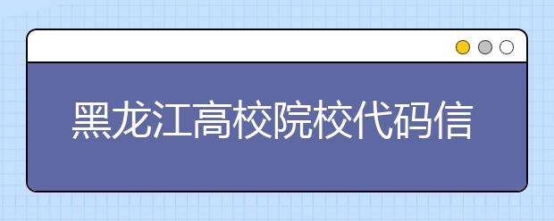 黑龍江高校院校代碼信息匯總整理，為您高考志愿保駕護(hù)航
