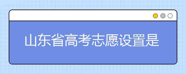 山東省高考志愿設(shè)置是什么？山東高考志愿怎么填？